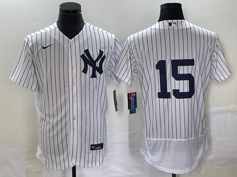 Men's New York Yankees Thurman Munson #15 White Name Jersey